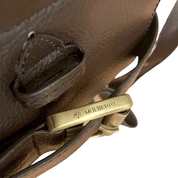 Mulberry | Vintage Elgin Tote in Chocolate Pebbled Leather - Picture 11 of 16